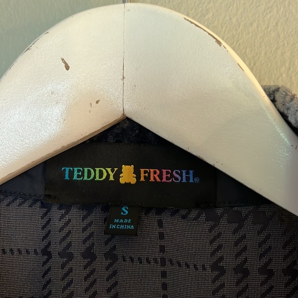 Teddy Fresh Charcoal Velvet Dress Size Small - Picture 3 of 6